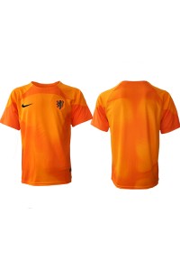 Fotbalové Dres Holandsko Brankářské Venkovní Oblečení MS 2022 Krátký Rukáv
